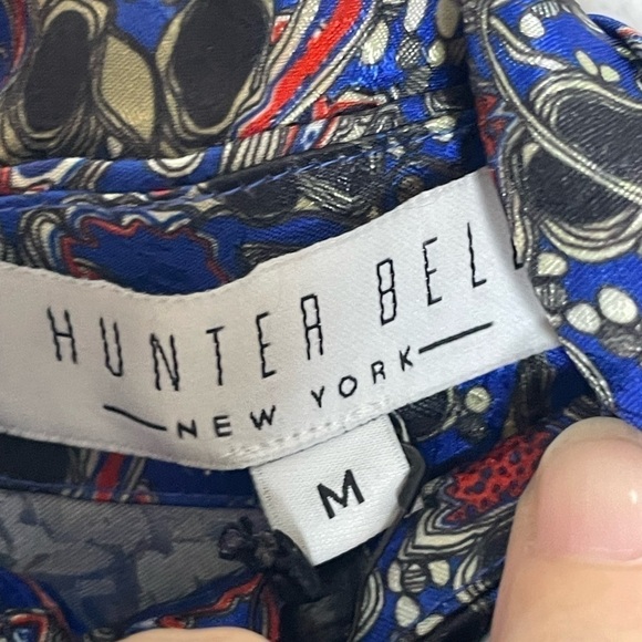 Hunter Bell blouse pleated NWT sz M high neck long sleeve - Picture 9 of 12